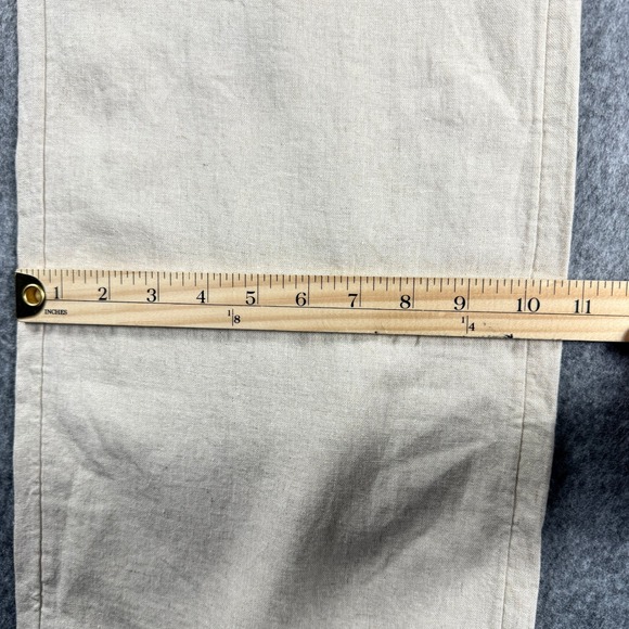 Hollister Womens XS Linen Blend Pants Pull On Baggy Wide Leg Beige 356F2681 - Picture 4 of 10